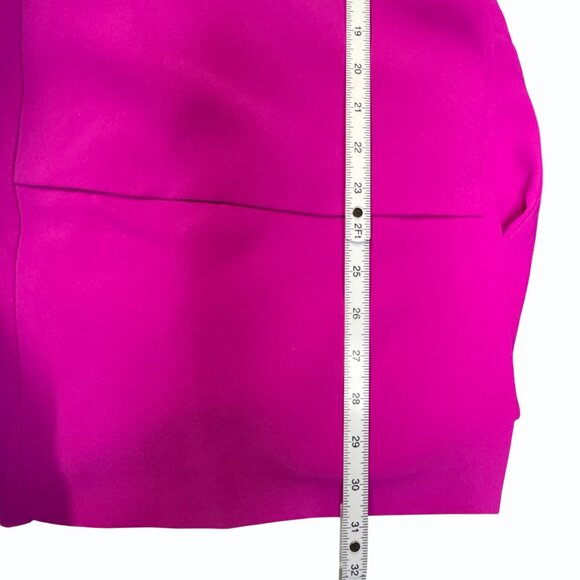 Amanda Uprichard Reed Romper Mock-Neck Wrap-Style Womens XS Fuchsia Pink - Picture 8 of 12